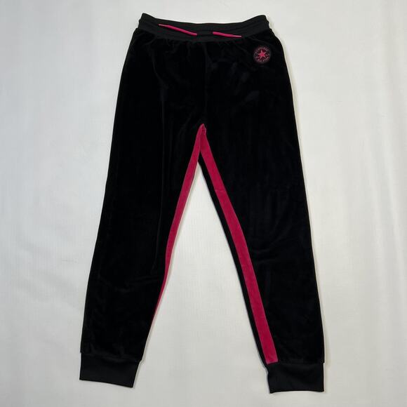 Converse Hoodie Pants Set Youth Large 12-13 Velour Pink Stripes Outfit Tracksuit - Picture 4 of 15